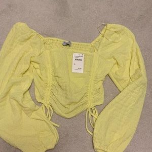 Yellow crop top